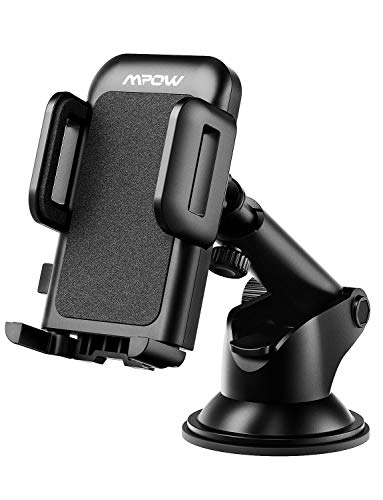 Mpow Car Phone Mount, Dashboard Car Phone Holder, Washable Strong Sticky Gel Pad with One-Touch Design Compatible iPhone 11 pro,11 pro max,X,XS,XR,8,7,6 Plus,Galaxy S7,8,9,10,Google Nexus, Black