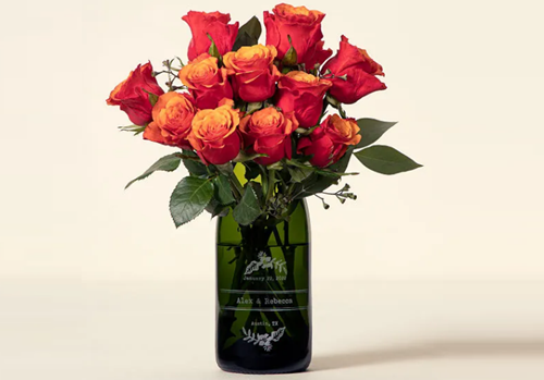 Unique Personalized Gift Ideas For The Girl Of Your Life Personalized Champagne Wedding Vase